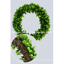 Artificial Plant Plastic Cabbage Leaf Wreath with Ratten Base for Decoration (51229)